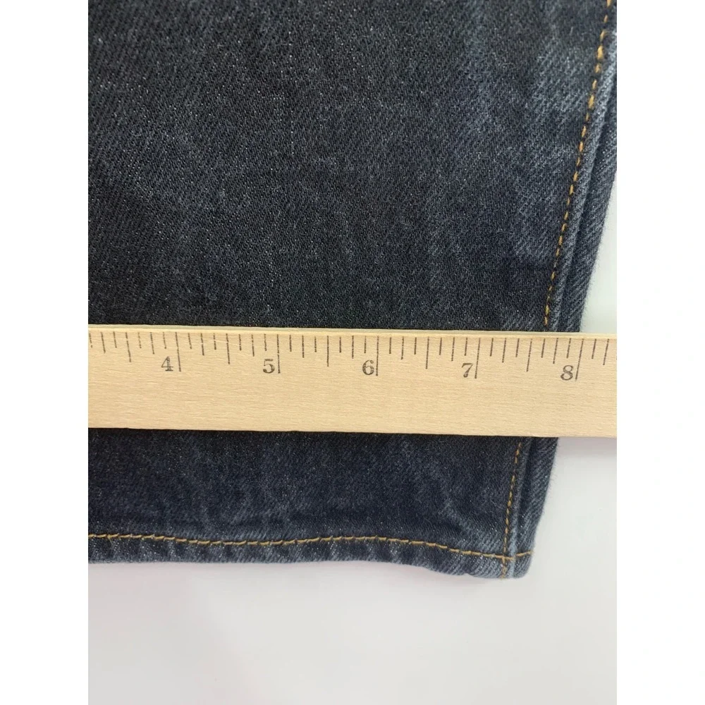 Levis 501 Jeans Mens 30x28 Black Button Fly Straight Leg Denim Pants (Tag 32x30)
